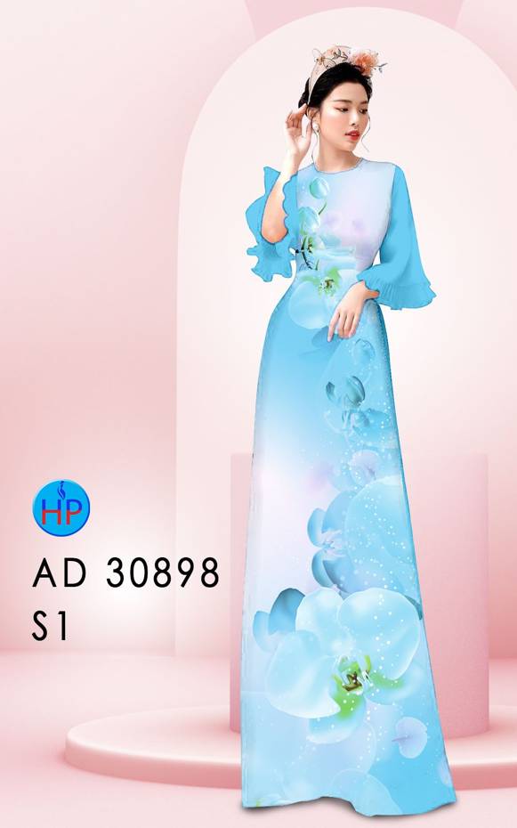 Vải Áo Dài Hoa Lan AD 30898 43